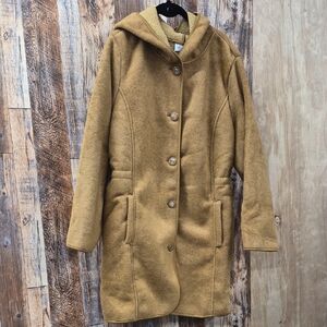 NWT Insulated Women's Bronze Brown Hooded Coat XL